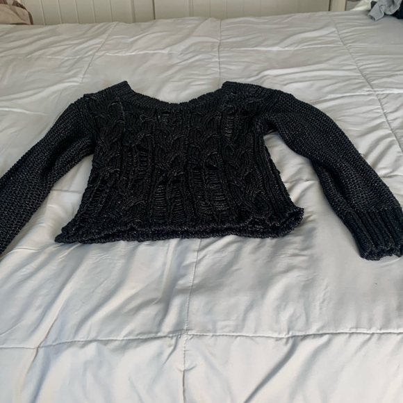 Great condition black / silver TROUVÉ sweater XS wore 1 time - Picture 1 of 5